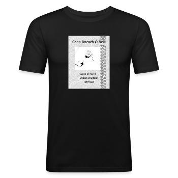 Conn O Neill, chef des O Neill de 1480 à 1559 - T-shirt près du corps Homme - noir - Devant - Nik (191cm)