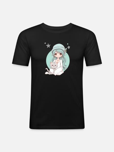Mystical Mint - Men's Slim Fit T-Shirt - black
