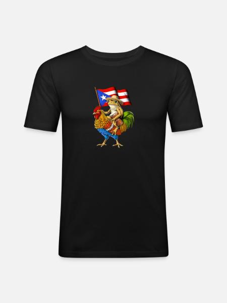 Coq d’équitation coq coquin - T-shirt près du corps Homme - noir
