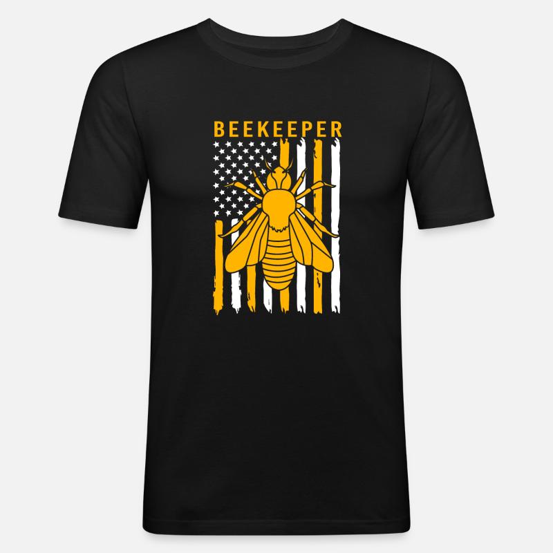 Imker - Männer Slim Fit T-Shirt - Schwarz