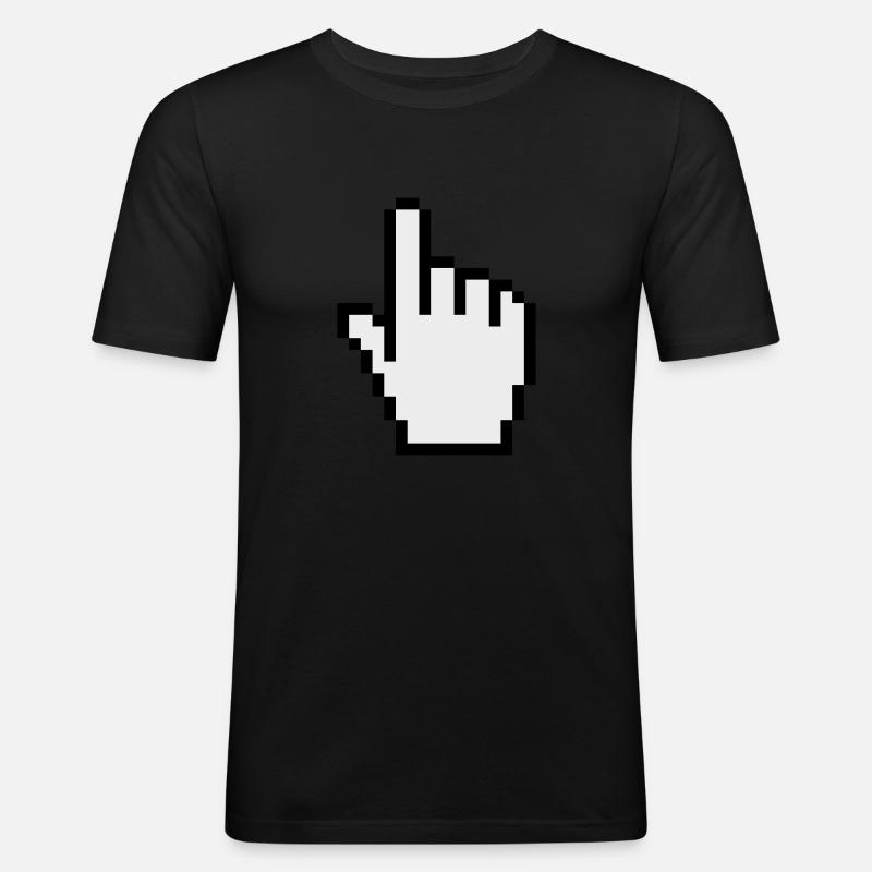 pointer / cursor - Männer Slim Fit T-Shirt - Schwarz