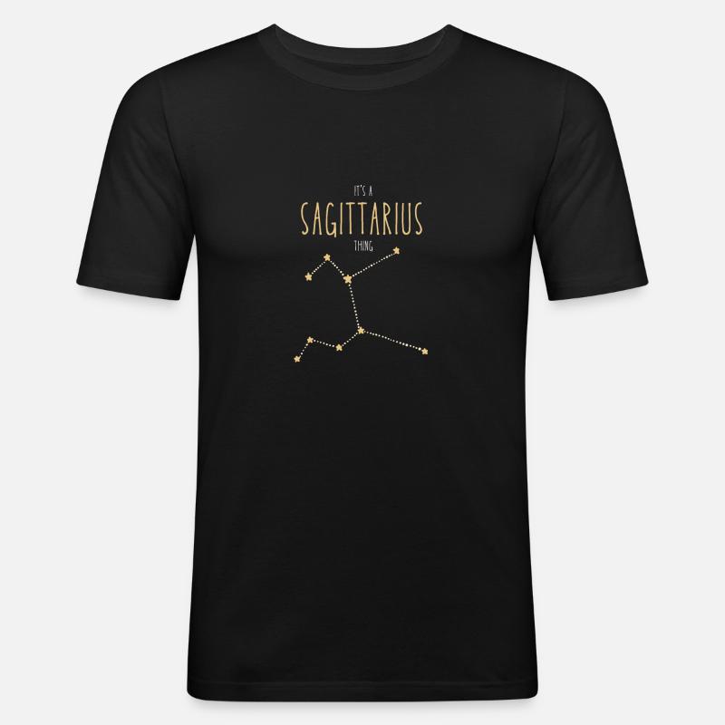 Sagittarius Sternzeichen - Männer Slim Fit T-Shirt - Schwarz