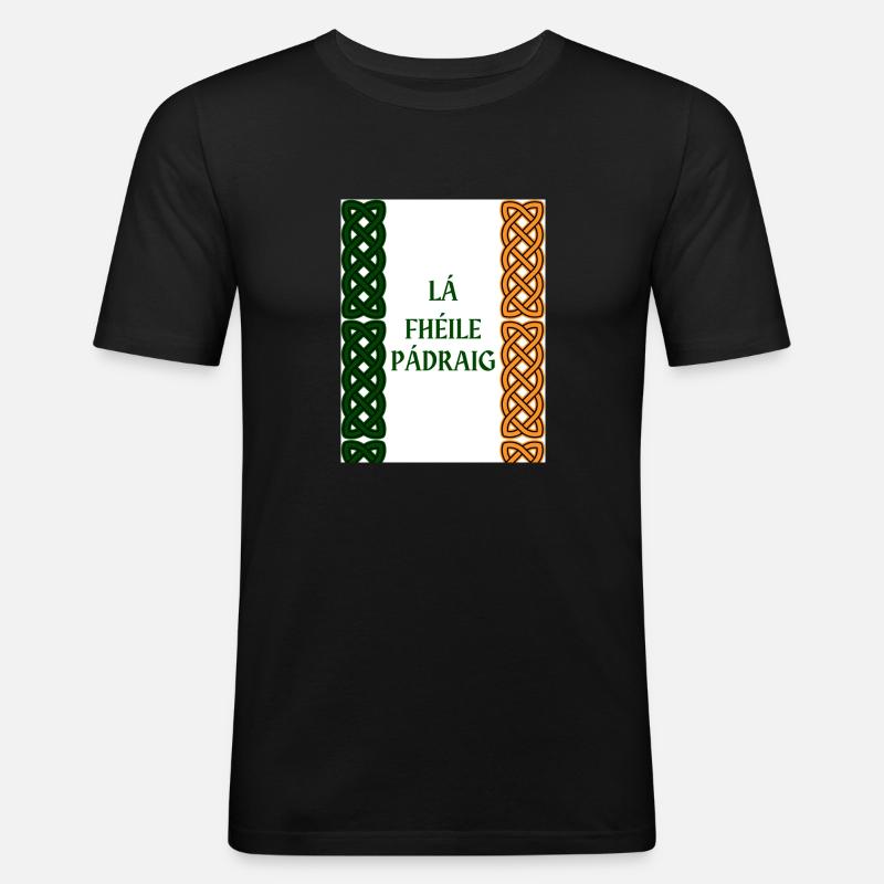 St. Patrick's Day - Männer Slim Fit T-Shirt - Schwarz