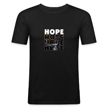 Hope for Justice - Men's Slim Fit T-Shirt - black - Front - Nik (191cm)