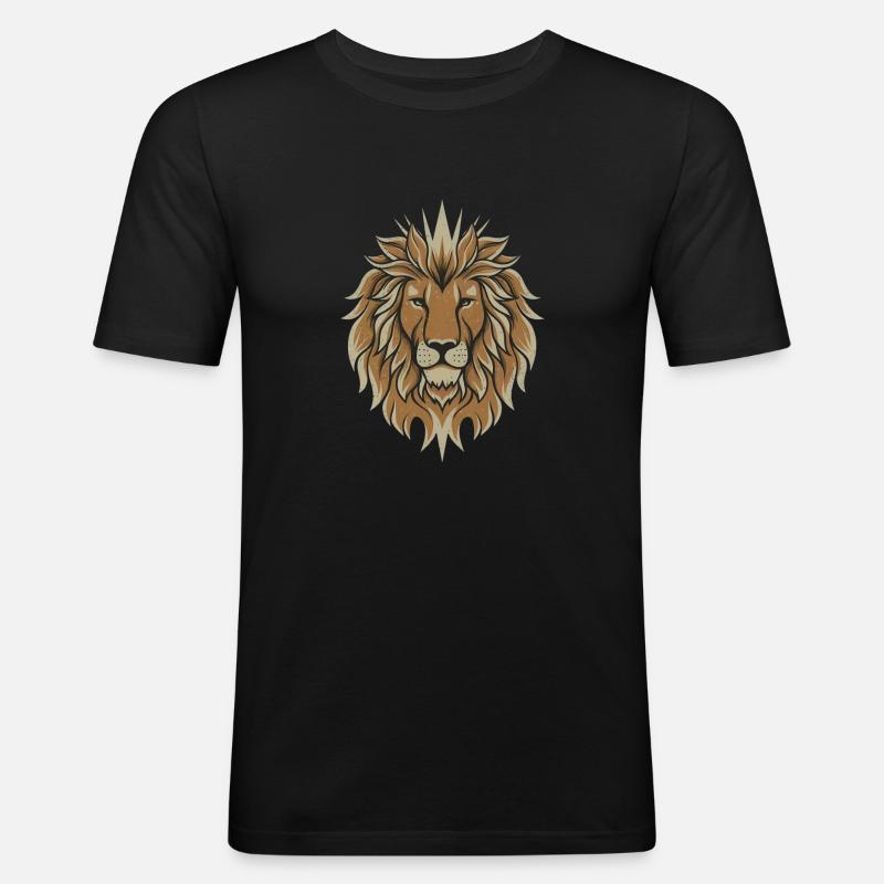 Löwe 3 - Männer Slim Fit T-Shirt - Schwarz