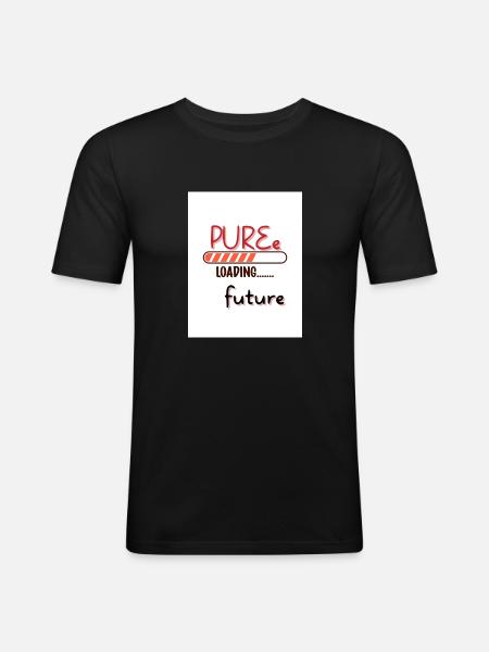 Pure future. Pure pleasure. - Men's Slim Fit T-Shirt - black