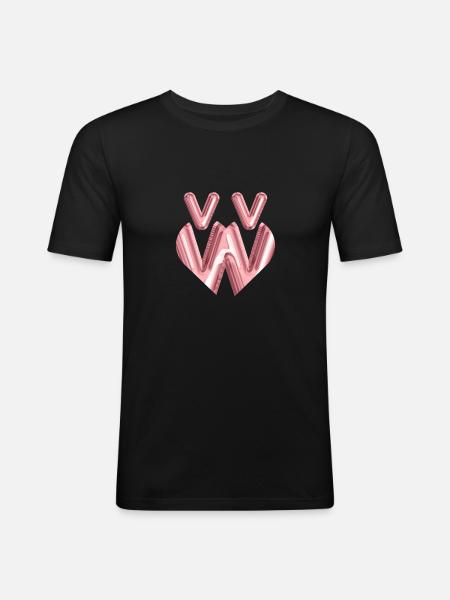 Wvv - T-shirt près du corps Homme - noir