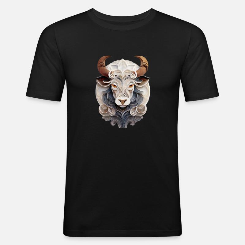 Sternzeichen Stier - Männer Slim Fit T-Shirt - Schwarz