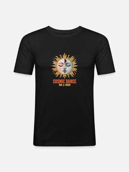 Cosmic Dance Spirituality Gift - Men's Slim Fit T-Shirt - black