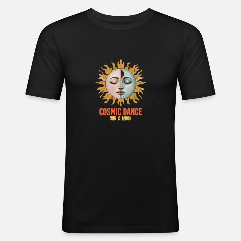 Danse Cosmique Spiritualité Cadeau - T-shirt près du corps Homme - noir