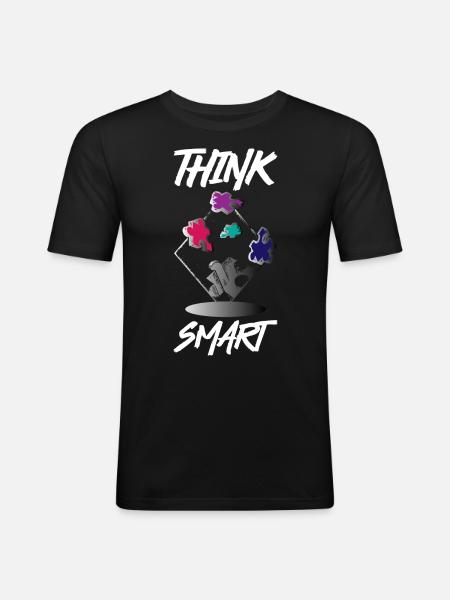 Think Smart Puzzle - T-shirt près du corps Homme - noir