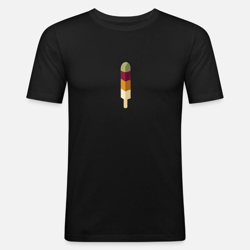 Glace au cactus - T-shirt près du corps Homme - noir