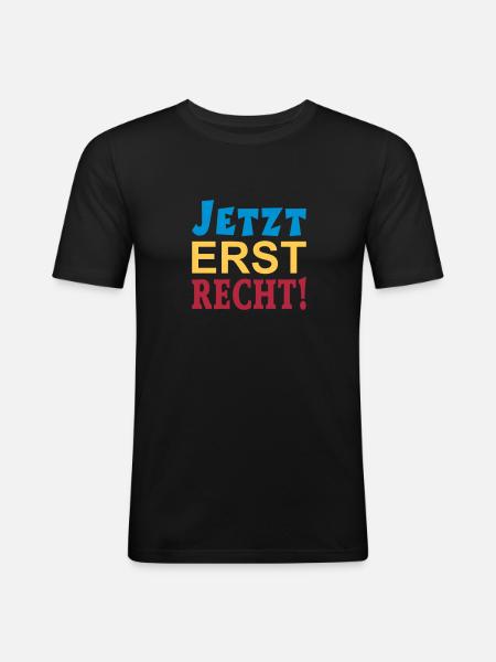 NOW ONLY RIGHT! - Men's Slim Fit T-Shirt - black