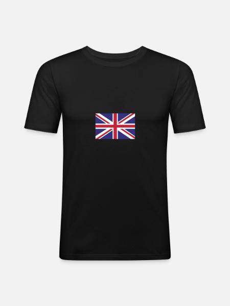 Union Jack 🇬🇧 / flag of the United Kingdom - Men's Slim Fit T-Shirt - black