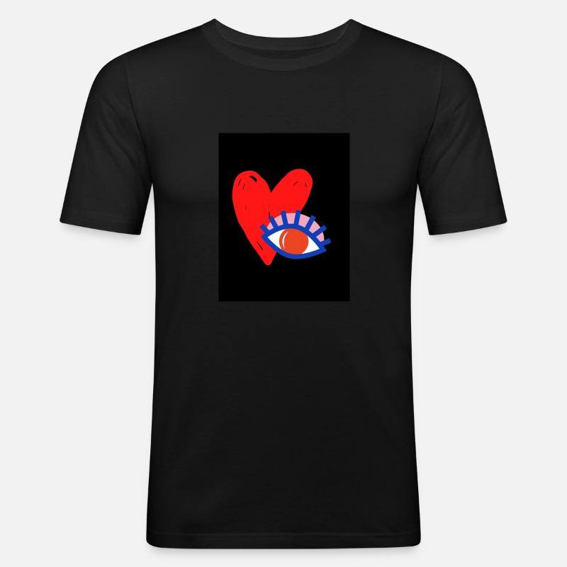 Simple - Männer Slim Fit T-Shirt - Schwarz