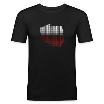Polska - Men's Slim Fit T-Shirt - black - Front - Nik (191cm)
