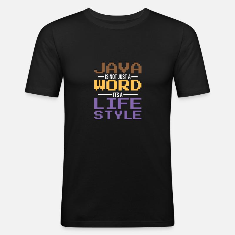 Java Developer - T-shirt près du corps Homme - noir