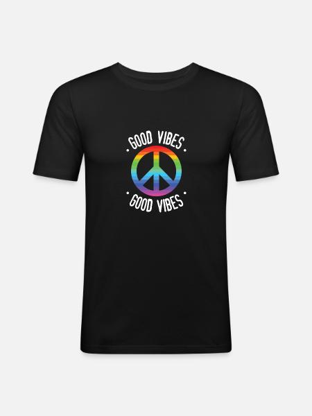 Good Vibes - Men's Slim Fit T-Shirt - black