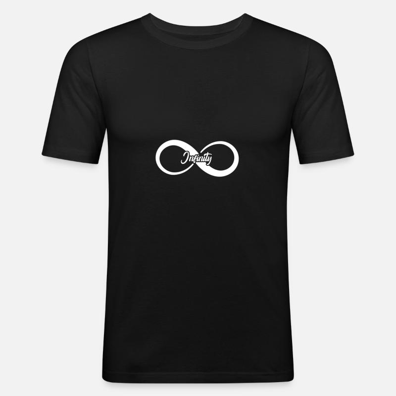 Infinity - Männer Slim Fit T-Shirt - Schwarz