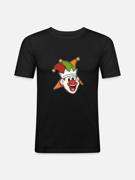 Happy Clown Akrobat Gift - Männer Slim Fit T-Shirt - Schwarz