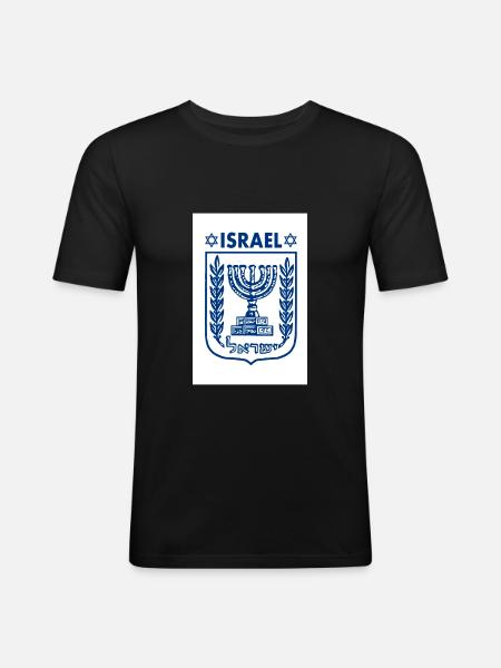 Israel logo - T-shirt près du corps Homme - noir