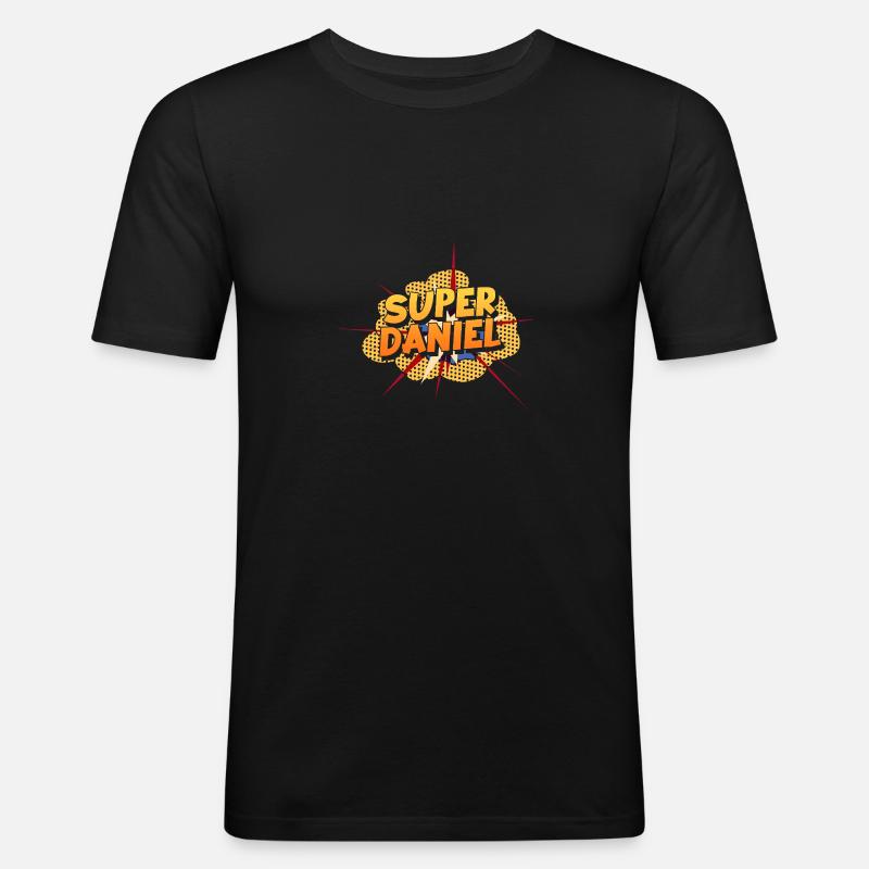 Daniel - Männer Slim Fit T-Shirt - Schwarz