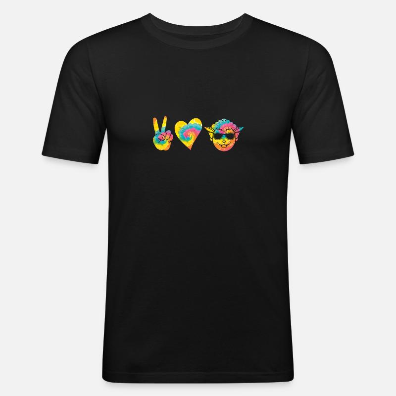 Schäfer Schaf - Männer Slim Fit T-Shirt - Schwarz