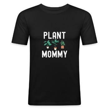Planter - T-shirt près du corps Homme - noir - Devant - Nik (191cm)