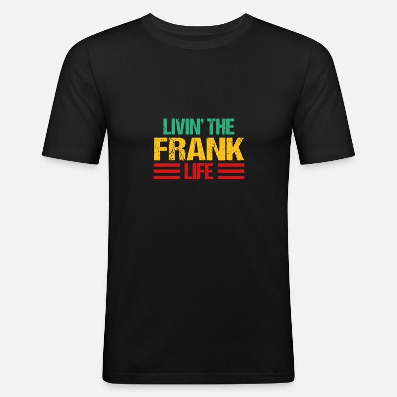 Frank - Männer Slim Fit T-Shirt - Schwarz