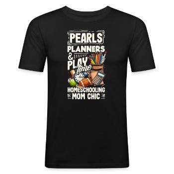 Sip Back Relax and Spice It Up Margarita Mode On - Männer Slim Fit T-Shirt - Schwarz - Vorne - Nik (191cm)
