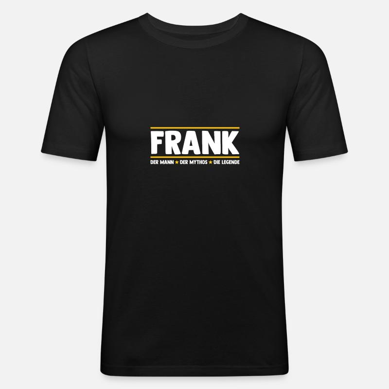 Frank - Männer Slim Fit T-Shirt - Schwarz