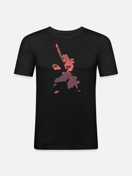 Kendo - Schwertkämpfer - Männer Slim Fit T-Shirt - Schwarz