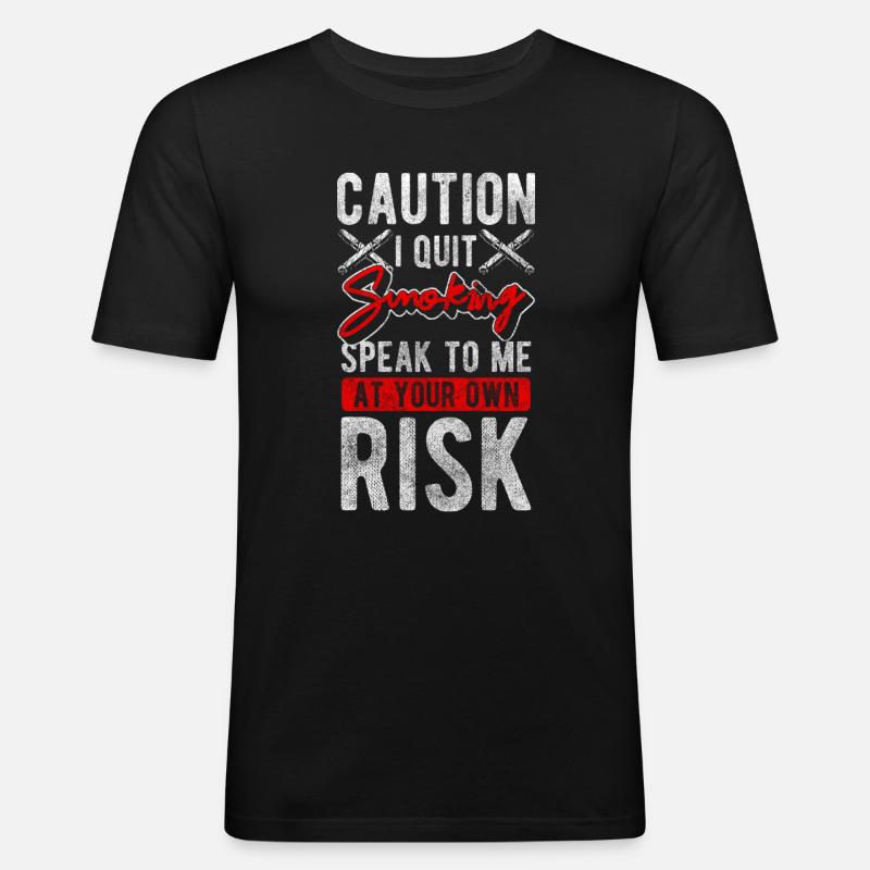 Smoker Cigar Break Box - Men's Slim Fit T-Shirt - black