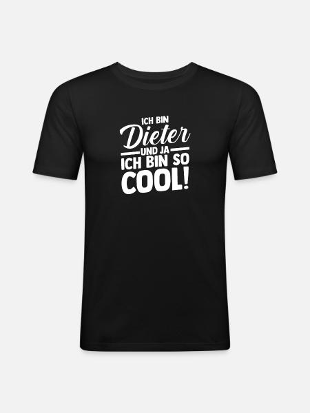 First name Dieter - Men's Slim Fit T-Shirt - black
