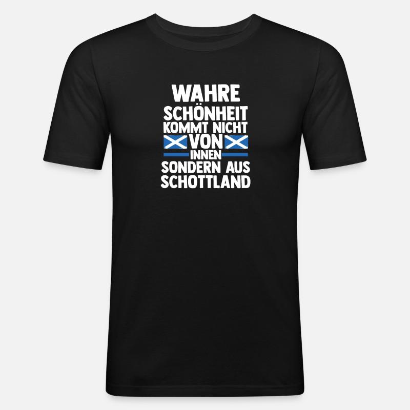 Schotten Schottisch Schottland - Männer Slim Fit T-Shirt - Schwarz