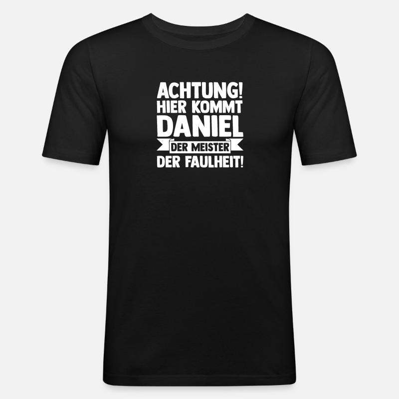 First name Daniel - Men's Slim Fit T-Shirt - black