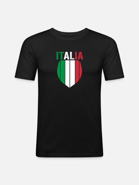 Italien Italiensk Italien Italien - Herre Slim Fit T-Shirt - sort
