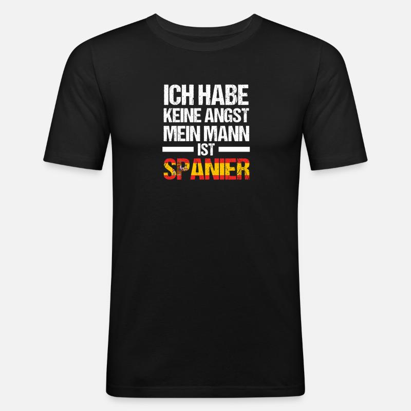 Spanier Spanien - Männer Slim Fit T-Shirt - Schwarz