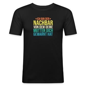 Neighborhood Best Neighbor - Men's Slim Fit T-Shirt - black - Front - Nik (191cm)