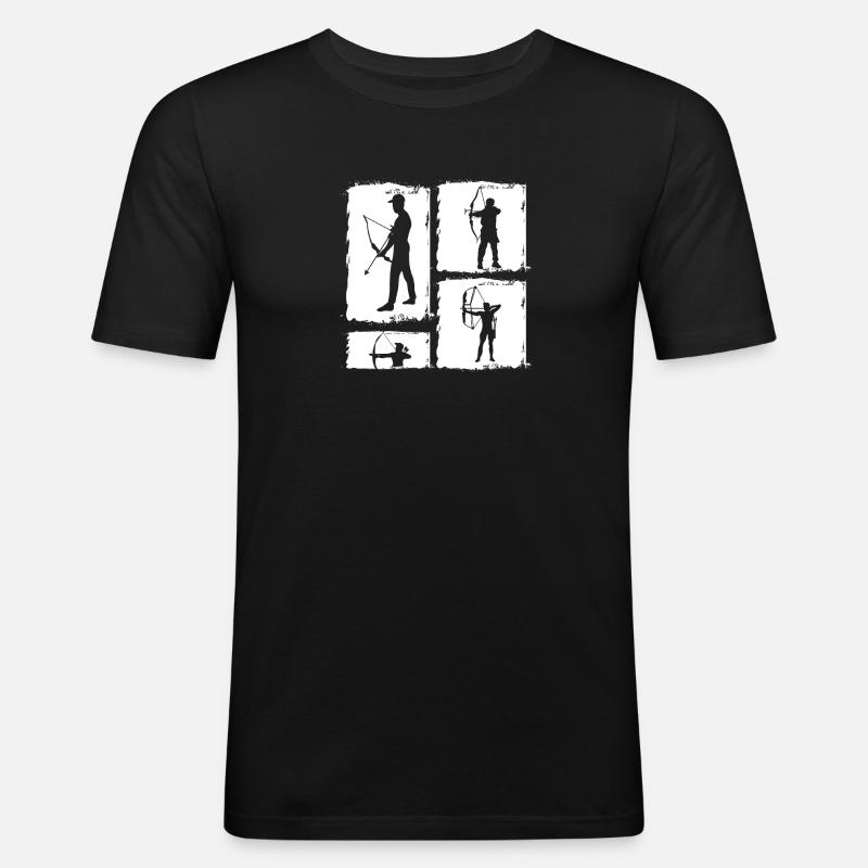 Bogenschütze Bogenschießen - Männer Slim Fit T-Shirt - Schwarz
