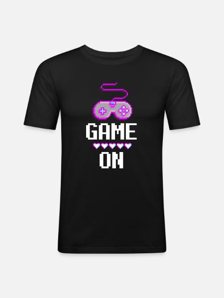 C’est parti - T-shirt près du corps Homme - noir