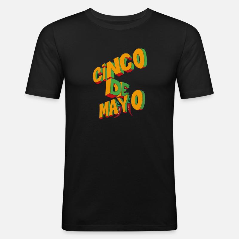 Conco de Mayo - Männer Slim Fit T-Shirt - Schwarz