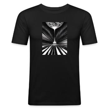 Birth of a Star Space Stars Solar System - Men's Slim Fit T-Shirt - black - Front - Nik (191cm)