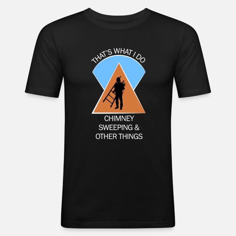 Schornsteinfeger Schlotfeger - Männer Slim Fit T-Shirt - Schwarz
