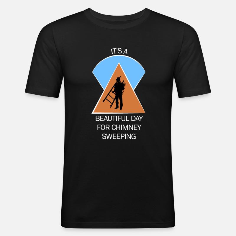 Schornsteinfeger Schlotfeger - Männer Slim Fit T-Shirt - Schwarz