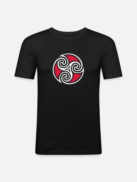 Triskelion - T-shirt près du corps Homme - noir