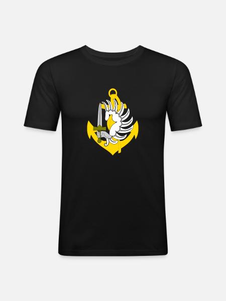 para-marine - T-shirt près du corps Homme - noir