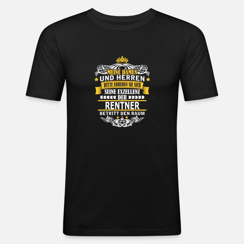 RENTNER - Männer Slim Fit T-Shirt - Schwarz