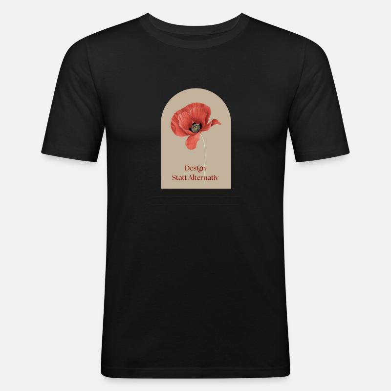 Design statt alternativ 2 - Männer Slim Fit T-Shirt - Schwarz