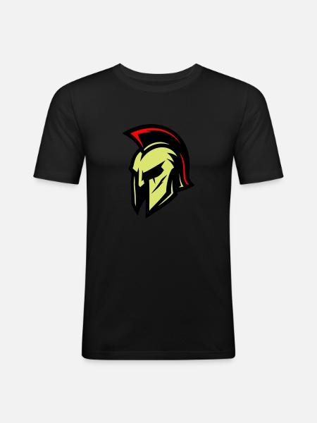 Gladiator Helmet Sparta - Men's Slim Fit T-Shirt - black